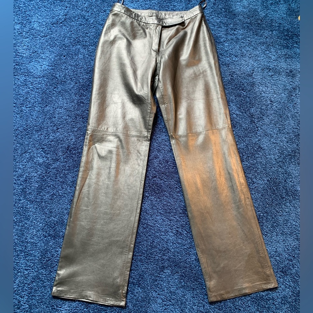 Lambs leather black pants. Excellent condition.